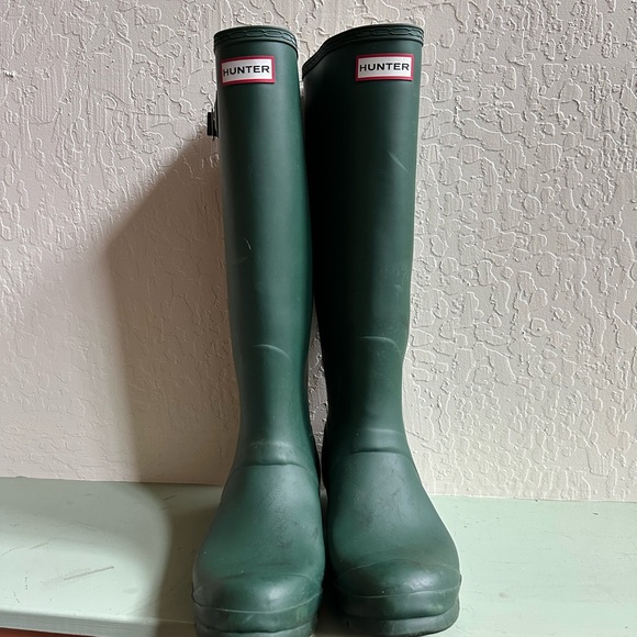 Women's Original Tall Rain Boots Hunter Green Sz 10 - Picture 3 of 6